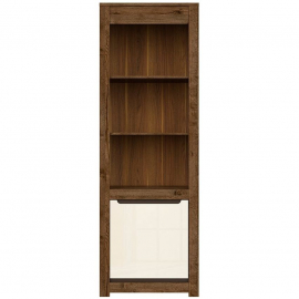 Black Red White Ruso Shelf, 69x45.5x204.5cm, Beige, Oak (S407-REG1D-DARL/PEP) | Shelves ➟ prof.lv