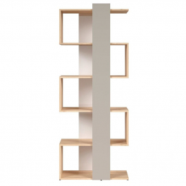 Black Red White Namek Shelf, 75x38.5x191cm, Grey, Oak (S412-REG/20/8L-BUI/BIP/SZ) | Shelves ➟ prof.lv