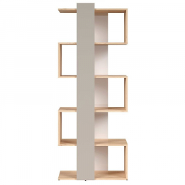 Black Red White Namek Shelf, 75x38.5x191cm, Grey, Oak (S412-REG/20/8P-BUI/BIP/SZ) | Shelves ➟ prof.lv