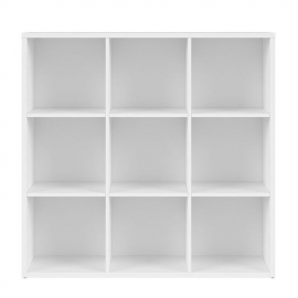 Black Red White Nepo plus Shelf, 114x38.5x146.5cm, White (S435-REG/12/12-BI) | Shelves ➟ prof.lv