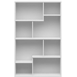 Black Red White Tetrix Shelf, 33.5x87.5x140cm White (S266-P/2/14-DWO) | Shelves ➟ prof.lv