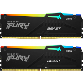 Kingston Fury Beast RGB Оперативная Память DDR5 32GB CL40 Черная | Доставка посылкой ➟ prof.lv