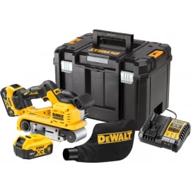 Akumulatora Lentes Slīpmašīna Dewalt DCW220P2-QW 2x5Ah, 18V | Lentas slīpmašīnas ➟ prof.lv