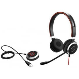 Jabra Evolve 40 UC Duo Наушники Черные/Серебристые/Красные (14401-10) | Jabra ➟ prof.lv