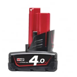 Milwaukee M12 B4 Аккумулятор Li-ion 12V 4Ah (4932430065) | Аккумуляторы и зарядные устройства ➟ prof.lv