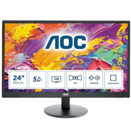 Monitors Aoc M2470SWH FHD, 24, 1920x1080px, 16:9, melns | Monitori un aksesuāri ➟ prof.lv