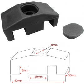 Paneļa stiprinājums 60x30mm Ø8mm | Žoga stabi ➟ prof.lv