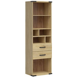 Black Red White Lara Bookcase, 60x40x197.5cm, Oak (S463-REG2S-JBE) | Shelves ➟ prof.lv