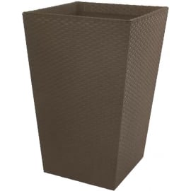 Puķu Pods Keter Rattan Planter M, 38.5x38.5cm, Brūns (29192301590) | Puķu podi ➟ prof.lv