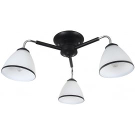 Griestu Lampa Elva 60W, E27 Melna/Balta (148469) | Griestu lampas ➟ prof.lv