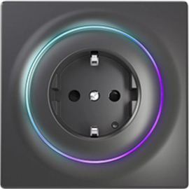 Viedā Rozete Fibaro Walli Smart Outlet Type F FGWOF-011-8 Black | Viedās rozetes, pagarinātāji ➟ prof.lv