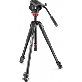 Statīvs Manfrotto 190X Video Alu Kit Tripod Melns (MVK500190XV) | Foto tehnika ➟ prof.lv