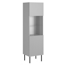 Halmar Asensio W-1 Display Cabinet, 50x42x180cm, Light Grey | Display cabinets ➟ prof.lv