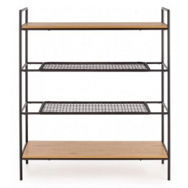 Halmar Reg21 Shelf, 111x34x129cm Oak/Black (V-CH-REG_20) | Shelves ➟ prof.lv