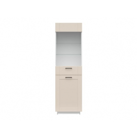 Black Red White FL Smart Display Cabinet, 205x60x42cm, Beige/White (S477-REG1D1W/KPL-BAL/BPS) | Display cabinets ➟ prof.lv