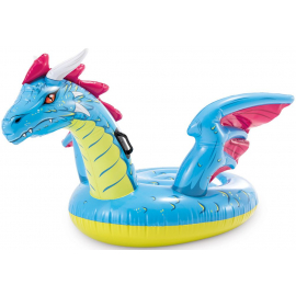 Peldmatracis Intex Dragon Ride-On 57563Np Blue/Yellow/Violet (6941057420233) | Atpūta bērniem ➟ prof.lv