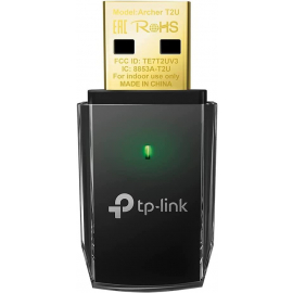 Bezvadu Adapteris TP-Link Archer T2U V1 433Mb/s, Melns | Bezvadu (wireless) adapteri ➟ prof.lv