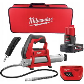 Smērvielas Pistole Milwaukee M12 GG-401B 400ml, 12V, 4Ah (4933441675) | Putu pistoles, hermētiķu pistoles ➟ prof.lv