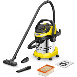 Пылесос для строительных отходов Karcher WD 5 P S V-25/5/22 желтый/черный/серый (1.628-356.0) | Строительные пылесосы ➟ prof.lv