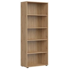 Black Red White Space Office Shelf, 80x37x202.5cm, Oak (S479-REG/80/200-DASN) | Shelves ➟ prof.lv