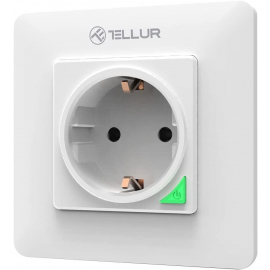 Viedā Rozete Tellur ‎WiFi Wall Plug TLL331321 White (T-MLX47074) | Viedās rozetes, pagarinātāji ➟ prof.lv