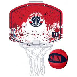 Basketbola Vairogs Ar Stīpu Un Tīklu Wilson Nba Team Mini Hoop Was Wizards 29X24Cm (Wtba1302Was) | Basketbola grozi ➟ prof.lv