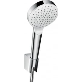 Душевой комплект Hansgrohe Crometta Shower 100 1jet с держателем и душевым шлангом 160см, цвет хром/белый (26567400) | Hаборы для душа ➟ prof.lv