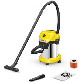 Пылесос для строительных работ Karcher WD 3 S V-17/4/20 желтый/черный/серый (1.628-135.0) | Строительные пылесосы ➟ prof.lv