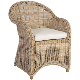 Dārza Krēsls Home4you Katalina, 64x64x85cm, Dabīgs/Pelēks (42052) | Garden chairs ➟ prof.lv