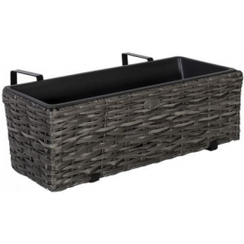 Puķu Kaste Home4You Wicker, 60x19x18cm, Pelēks (35168) | Puķu kastes ➟ prof.lv