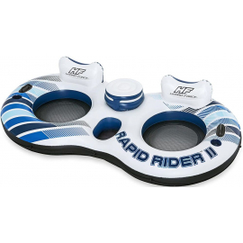 Peldmatracis Bestway Piepūšamās Hydro-Force Rapid Rider Ii 43113 White/Blue (6941607305317) | Piepūšamās atrakcijas ➟ prof.lv