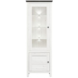 Black Red White Hesen Display Cabinet, 203x71x44cm, White (S515-REG1W1D/20/7-MSJ/SOL) | Display cabinets ➟ prof.lv