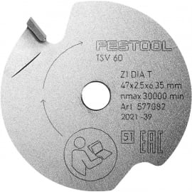 Zāģripa Festool Priekšgriezēja 47mm, 1 zobu (577082) | Zāģripas ➟ prof.lv