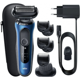 Braun Series 6 61-B1500s Beard Trimmer, Black/Blue (61-B1500s) | Delivery by parcel ➟ prof.lv