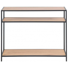 Home4You Seaford Shelf, 100x35x79cm Oak/Black (AC90773) | Shelves ➟ prof.lv