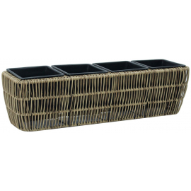 Puķu Kaste Home4You Wicker, 57x16x16cm | Puķu kastes ➟ prof.lv