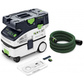 Festool CTLC Mini I-Basic Пылесос для строительных работ, Черный/Белый/Зеленый (577065) | Строительные пылесосы ➟ prof.lv