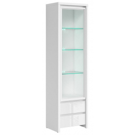 Black Red White Display Cabinet Kaspian 56x40.5x200.5cm | Display cabinets ➟ prof.lv