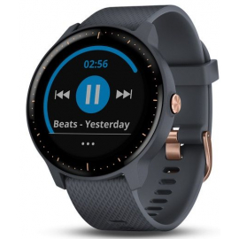 Viedpulkstenis Garmin Vivoactive 3 Music Granite Blue/Rose Gold (010-01985-33) | Viedpulksteņi ➟ prof.lv