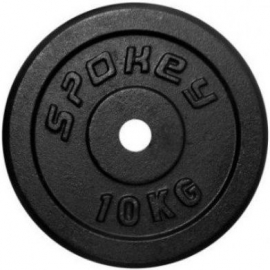 Svaru Disks Spokey 10kg Black (180050183) | Svaru stieņi un ripas ➟ prof.lv