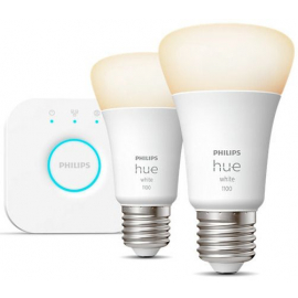 Viedā LED Spuldze Philips Hue White ar tiltu E27 9.5W 2700K 2pcs | Piegāde ar pakomātu ➟ prof.lv