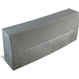 Ceļa apmale rādiusa Betono Mozaika R8, Pelēka, 780x150x300mm | Pavestone ➟ prof.lv