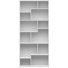 Black Red White Tetrix Shelf, 33.5x87.5x197.5cm White (S396-REG1D1S-DWO/BIP) | Shelves ➟ prof.lv