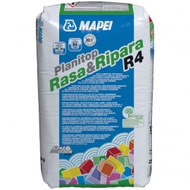 Ātri cietējoša ar šķiedrām armēta cementa bāzes remontjava Mapei Planitop Smooth & Repair R4, 25kg | Bezrukuma javas, remontsastāvi ➟ prof.lv