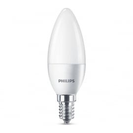 LED Spuldze Philips Svečveida E14, 2700K, matētas | Spuldzes ➟ prof.lv