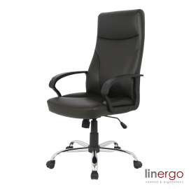 Biroja Krēsls Linergo Spark Ergo, 56x62x127cm, Melns (33-2125-MM) | Krēsli ➟ prof.lv