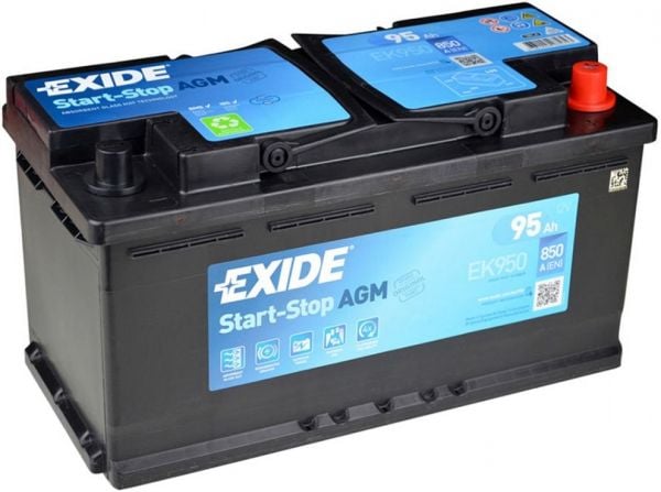 Exide AGM EK950 AGM Car Battery 95Ah, 850A | Prof.lv Viss Online